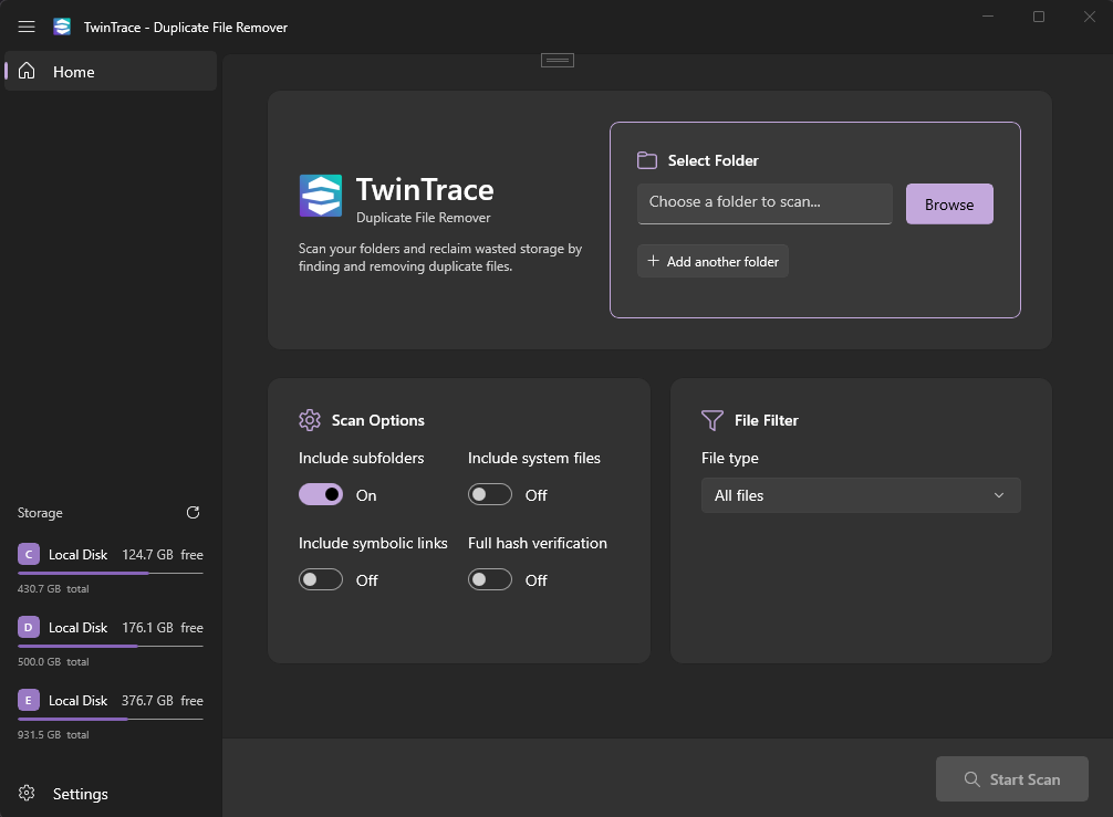 TwinTrace App Screenshot